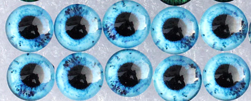 Steklene 3D oči 14mm, blue